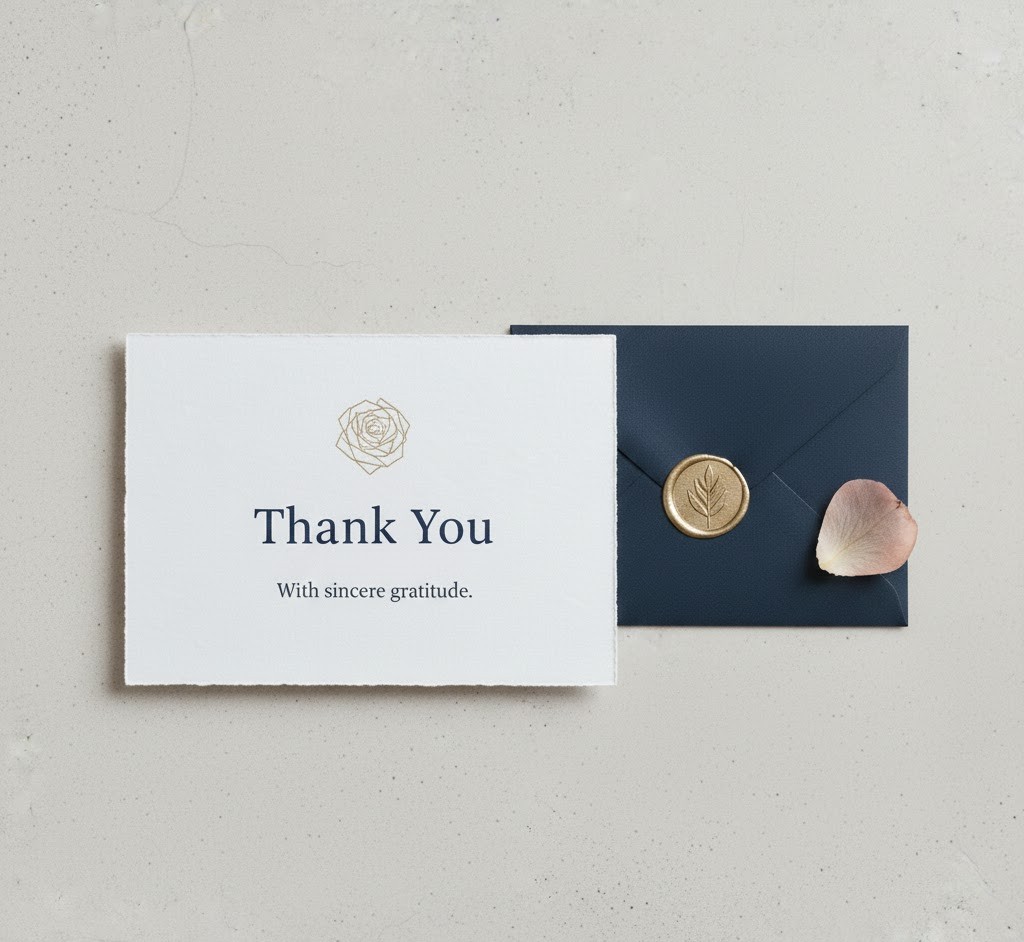 Thank you card design